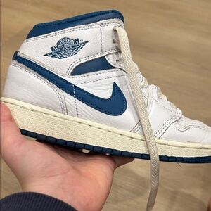 Air Jordan White and Blue Sneakers